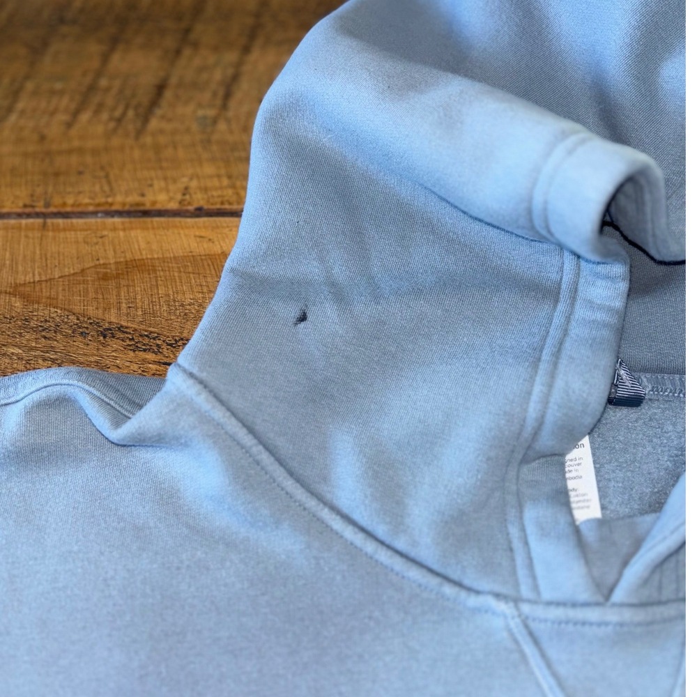 Lululemon Womens All Yours Graphic Hoodie Light Blue Hooded Soft Pocket Size 12 - Picture 4 of 12